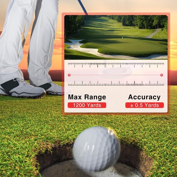 Range Finder Golf Rangefinder with Slope - 1200 Yards Laser Range Finder - Picture 8 of 8